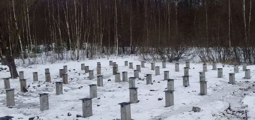 Фундамент на забивных ЖБ сваях
