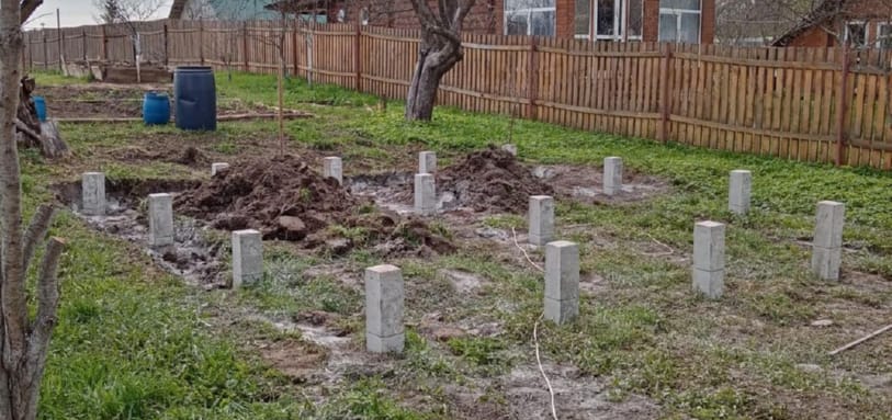 Фундамент на забивных ЖБ сваях