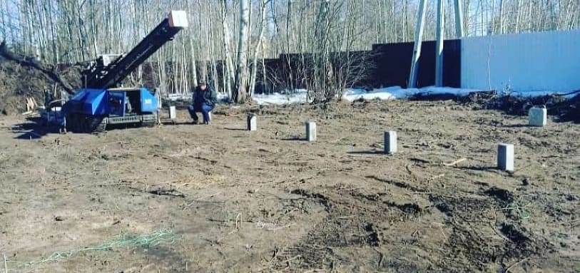 Фундамент на забивных ЖБ сваях