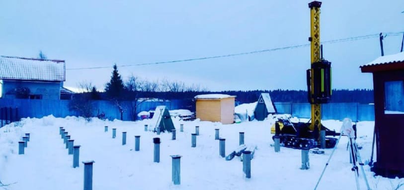Фундамент на забивных ЖБ сваях